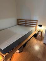 Bed (IKEA TARVA, 140x200 cm), incl. lattenbodems en matras, Huis en Inrichting, Ophalen, Gebruikt, Bruin, 140 cm