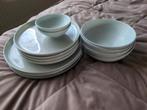 Bordenset lichtgroen stenenset, Huis en Inrichting, Keuken | Servies, Keramiek, Ophalen of Verzenden, Zo goed als nieuw, Bord(en)