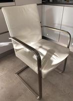 Eetkamer stoelen, Huis en Inrichting, Stoelen, Gebruikt, Wit, Leer, Ophalen of Verzenden