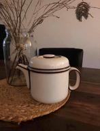 💝 Vintage THOMAS SCANDIC SHADOW theepot wit bruin, Overige typen, Ophalen of Verzenden, Zo goed als nieuw, Effen