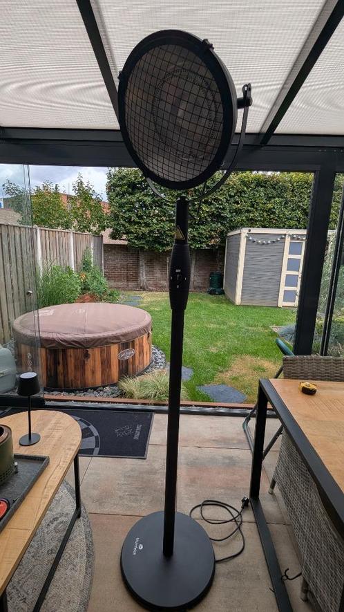 Blumfeldt Heatspot terrasverwarmer zwart, Tuin en Terras, Terrasverwarmers, Zo goed als nieuw, Elektrisch, Vloer, Draaibaar, Ophalen