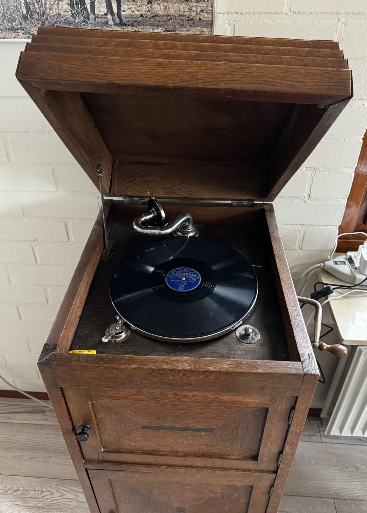 antieke platenspeler 78 toeren, Audio, Tv en Foto, Platenspelers, Gebruikt, Pitch-regelaar, Platenspeler, Ophalen