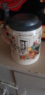 Antiek villeroy en boch mettlach stein bierpul met deksel, Antiek en Kunst, Ophalen of Verzenden