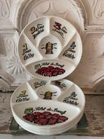 4 vintage fondue borden van Gien France, Ophalen of Verzenden, Zo goed als nieuw, Overige stijlen, Bord(en)