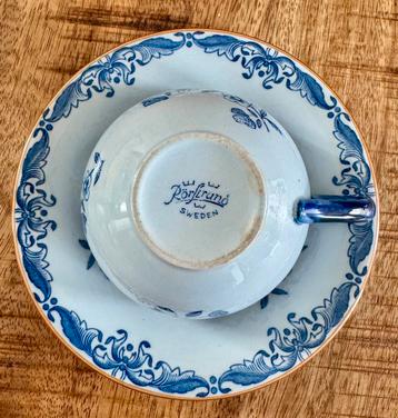 Antiek Rörstrand Ostindia puntgave koffiekop met schotel beschikbaar voor biedingen