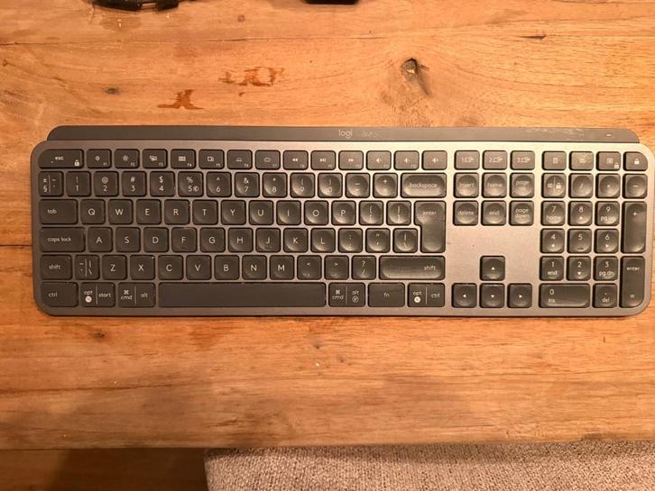 Logitech MX Keys Wireless, Computers en Software, Toetsenborden, Zo goed als nieuw, Qwerty, Draadloos, Ergonomisch, Gaming toetsenbord