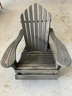 Canadian chair houten grijze loungestoel, Tuin en Terras, Tuinstoelen, Ophalen, Gebruikt