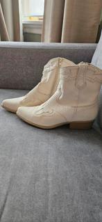 Felmini Cowboy Laarsjes Leer - Wide Fit, Wit, Lage of Enkellaarzen, Ophalen of Verzenden, Zo goed als nieuw