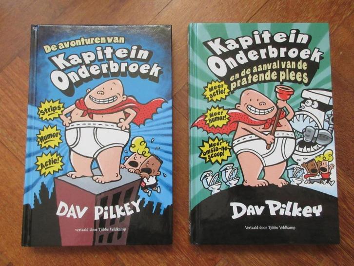 2 x Kapitein Onderbroek, Boeken, Kinderboeken | Jeugd | onder 10 jaar, Gelezen, Fictie algemeen, Ophalen of Verzenden