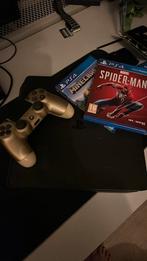 PlayStation 4 slim met gouden PlayStation controller, Zo goed als nieuw, Ophalen, Slim