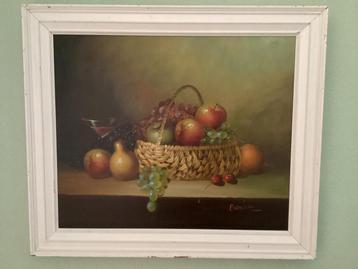 Schilderij, olieverf, stilleven, fruit, gesigneerd, vintage beschikbaar voor biedingen