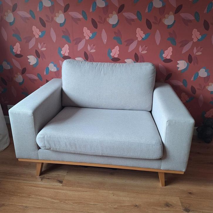 Loveseat NOUS living, lichtgrijs, Huis en Inrichting, Banken | Sofa's en Chaises Longues, Zo goed als nieuw, Tweepersoons, Minder dan 150 cm