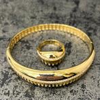 18 karaat gouden armband ring set nieuw, Ophalen of Verzenden, Zo goed als nieuw, Goud