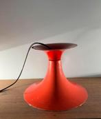 Vintage rode deense metalen hanglamp.265, Ophalen of Verzenden, Zo goed als nieuw, Metaal, Minder dan 50 cm