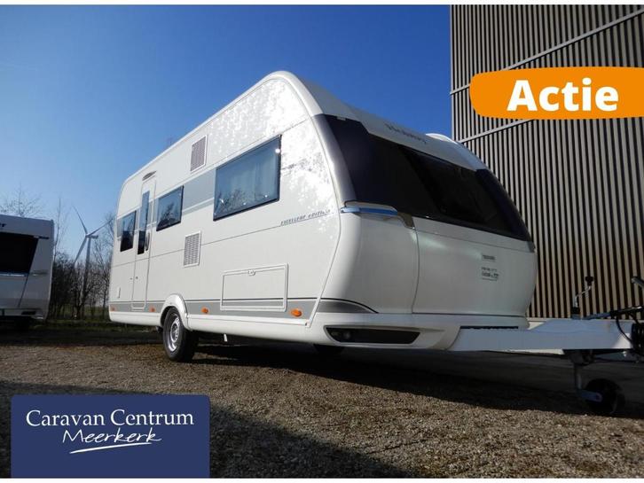 Hobby Excellent Edition 495 UL VOORDEEL € 2080,=, Caravans en Kamperen, Caravans, Bedrijf, tot en met 4, Rondzit, Hobby, 2 aparte bedden