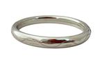Bewerkte zilveren bangle, slavenband, ovaal model. B 9 mm., 9845al, Verzenden, Nynkegardenier.nl, Zo goed als nieuw