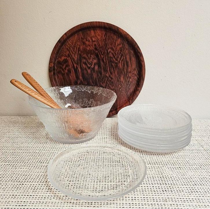 Iittala Solaris Schaal en 10 borden  - Vintage Fins design, Antiek en Kunst, Antiek | Schalen, Ophalen of Verzenden