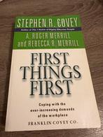 First things first, Franklin Covey, Ophalen of Verzenden, Zo goed als nieuw