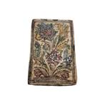 Antiek Perzische majolica tegel met bloemen, Antiek en Kunst, Ophalen of Verzenden