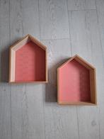 2 houten huisjes, Ophalen of Verzenden, Zo goed als nieuw, Wanddecoratie