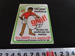 sticker 50 jaar memisa strip kind trommel, Verzamelen, Ophalen, Zo goed als nieuw, Bedrijf of Vereniging