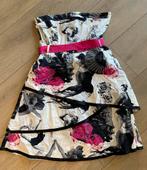 Mooie aparte strapless /cocktail jurk van Debt maat M., Ophalen of Verzenden, Zo goed als nieuw, Zwart, Boven de knie