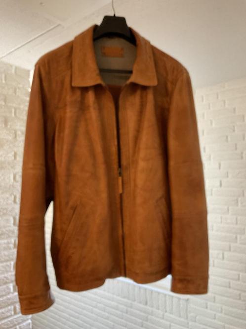 leren jack, Kleding | Heren, Jassen | Zomer, Zo goed als nieuw, Maat 56/58 (XL), Bruin, Ophalen