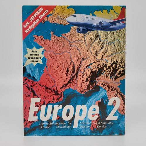 Europe 2 Scenery for Microsoft Flight Simulator 5.1 PC Big, Spelcomputers en Games, Games | Pc, Zo goed als nieuw, Simulatie, 1 speler