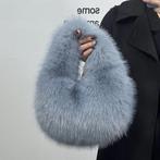 Blauwgrije nepbont tas, Sieraden, Tassen en Uiterlijk, Tassen | Damestassen, Ophalen of Verzenden, Nieuw, Blauw, Overige typen