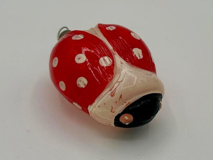 Oude kerstbal lieveheersbeestje, Diversen, Kerst, Gebruikt, Ophalen of Verzenden
