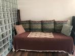Bedbank incl. 2 matrassen, Huis en Inrichting, Ophalen, Zwart, Tweepersoons, Zo goed als nieuw