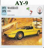 Ay9 autokaart maserati bora ( 1971 - 1978 ), Ophalen of Verzenden, Zo goed als nieuw, Auto's