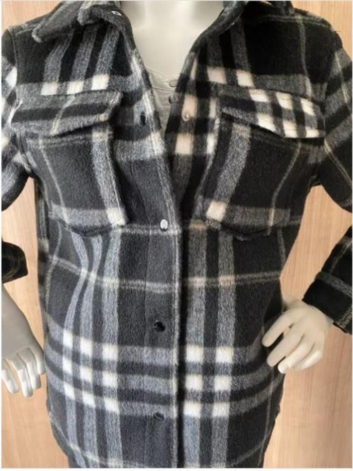 Shacket Unisex jas Overshirt mt. L, Kleding | Dames, Jassen | Zomer, Zo goed als nieuw, Maat 42/44 (L), Zwart, Ophalen of Verzenden