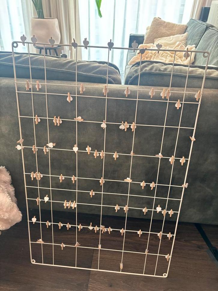 Foto / decoratie rek met knijpers, Huis en Inrichting, Woonaccessoires | Memoborden, Zo goed als nieuw, Overige typen, Ophalen of Verzenden