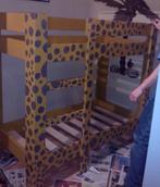 stapelbed voor peuters / kleuters (giraf / cheetah), Kinderen en Baby's, Kinderkamer | Bedden, Ophalen, Gebruikt, Hoogslaper of Stapelbed