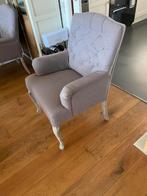 4 taupe kleurige eetkamerstoelen, Ophalen, Hout, Minder dan 75 cm, 50 tot 75 cm
