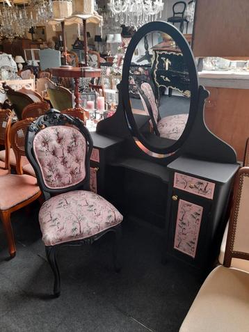 Mooie mat zwarte kaptafel compleet of los te koop  beschikbaar voor biedingen