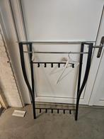 Kapstok met glasplaat en roede, Wandkapstok, Gebruikt, Ophalen of Verzenden, Minder dan 100 cm