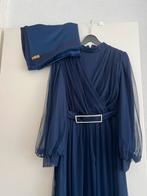 Nieuw blauwe galajurk/abiye maat 46, Galajurk, Blauw, Maat 46/48 (XL) of groter, Nieuw