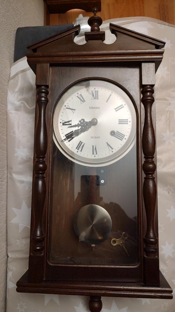 Wandklok Meteo met slinger, Antiek en Kunst, Antiek | Klokken, Ophalen