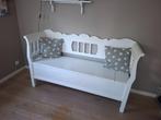 Romantische witte klepbank 160 cm, Ophalen