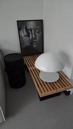 Nelson Bench eiken kleur zwart onderstel 123 cm, Ophalen, Minder dan 50 cm, 100 tot 150 cm, Zo goed als nieuw