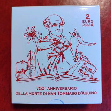 Vaticaan 2 euro 2024 Proof San Tomasso D'Aquino beschikbaar voor biedingen
