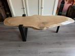 Boomstam salontafel ovaal eikenblad, Ophalen, Minder dan 50 cm, 100 tot 150 cm, Eikenhout