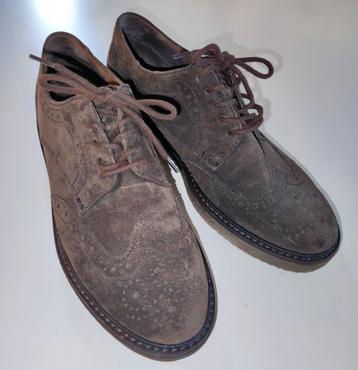 Brogues in chocoladebruin suède, maat 4,5 (37,5) beschikbaar voor biedingen