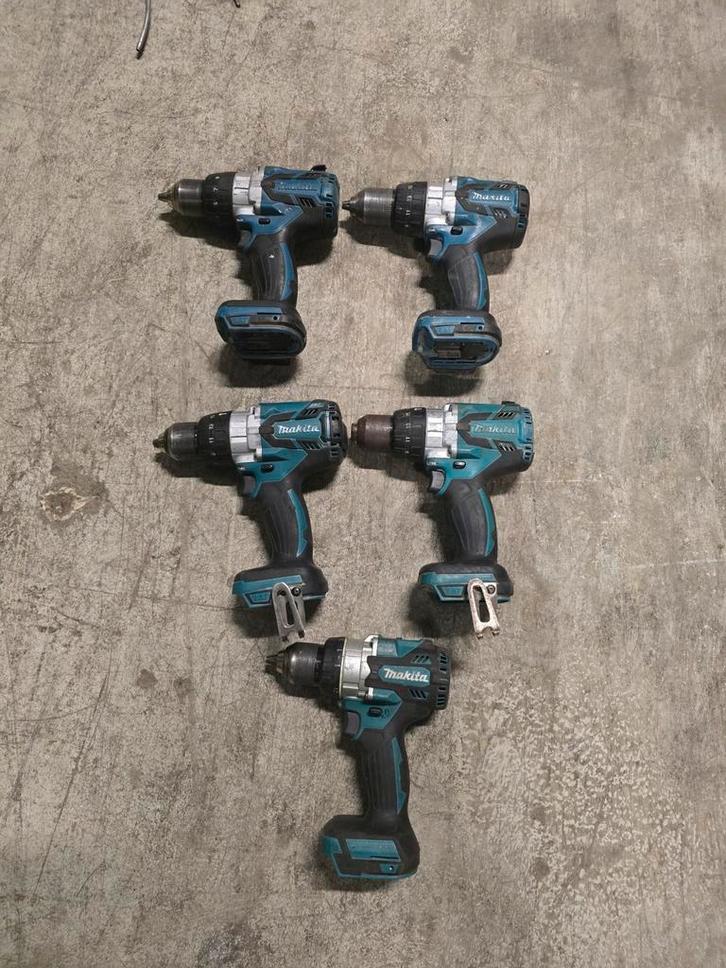 5x defecte Makita schroefboormachine  DDF481 DHP481 DDF486, Doe-het-zelf en Verbouw, Gereedschap | Boormachines, Gebruikt, Boor- en Schroefmachine