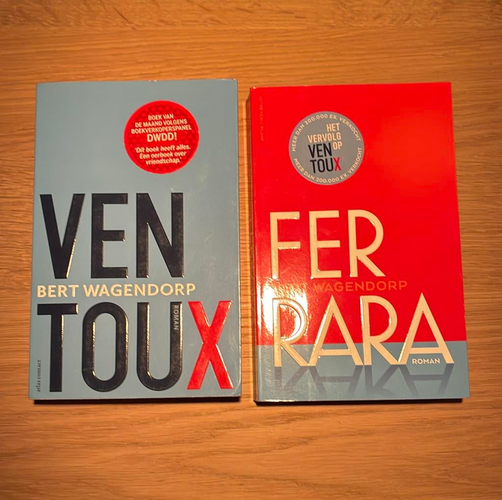 Bert Wagendorp - deel 1 Ventoux & deel 2Ferrara, Boeken, Literatuur, Zo goed als nieuw, Ophalen of Verzenden