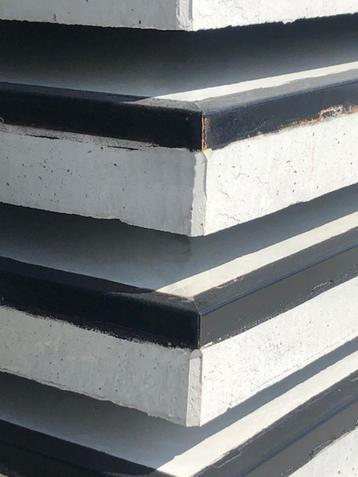 Betonplaten 200x200x16cm, hoekrand, stelconplaat verharding beschikbaar voor biedingen