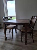 Te koop tafel met 4 bijbehorende stoelen, Antiek en Kunst, Ophalen