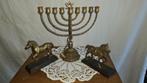 Bronzen Menora Kandelaar, Antiek en Kunst, Ophalen of Verzenden, Koper of Brons